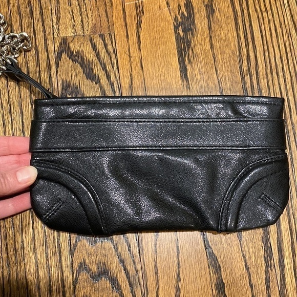 Express Black Faux Leather Wristlet EUC - Picture 4 of 13